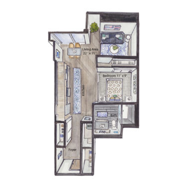 Rendering of the V07 Floor Plan