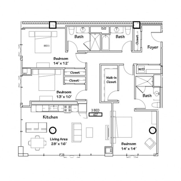 3 bedroom apartment for rent