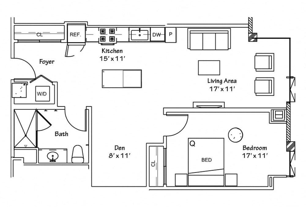 1 bedroom apartment for rent