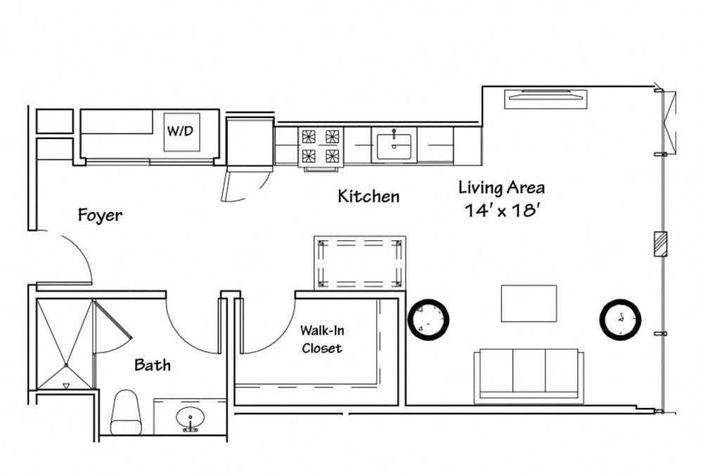 0 bedroom apartment for rent