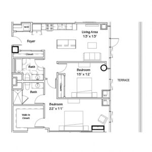 2 bedroom apartment for rent