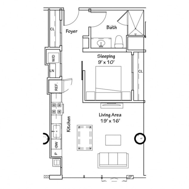 0 bedroom apartment for rent