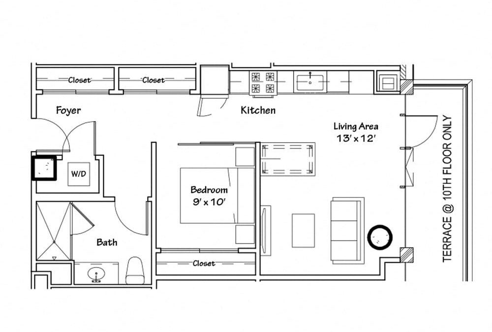 (V04) Jr. One Bedroom Apartment