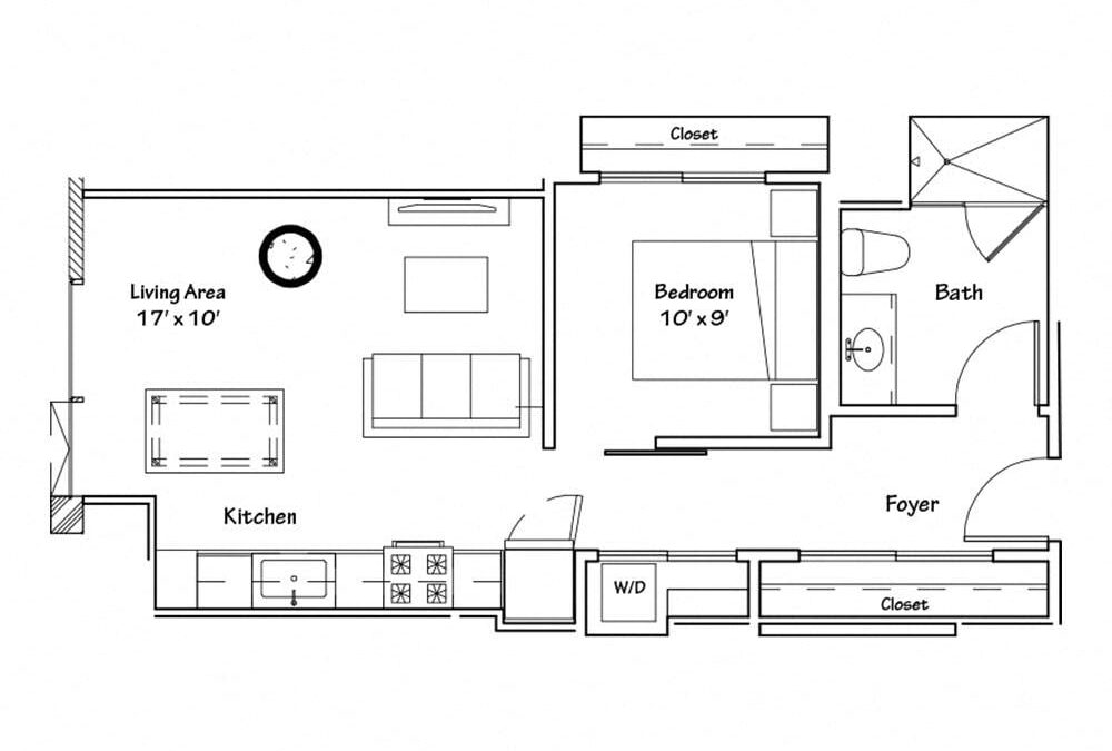(V08) Jr. One Bedroom Apartment