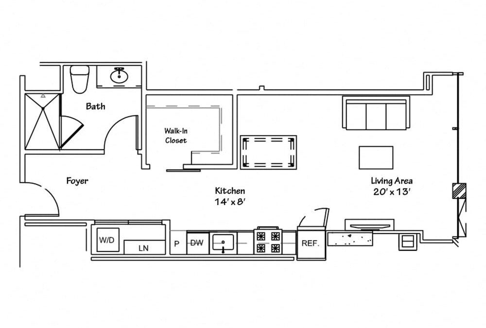 0 bedroom apartment for rent